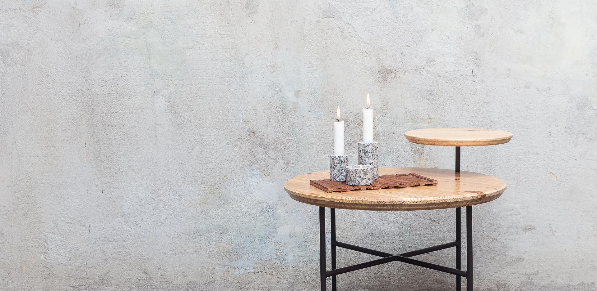 Table and candle holders